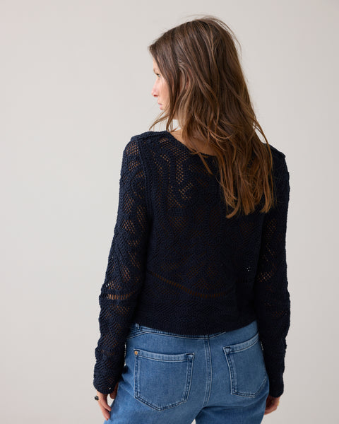 SUMMUM Macrame Knitwear, Midnight Blue