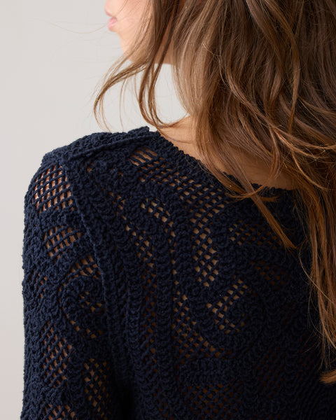 SUMMUM Macrame Knitwear, Midnight Blue