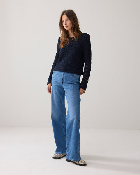 SUMMUM Macrame Knitwear, Midnight Blue