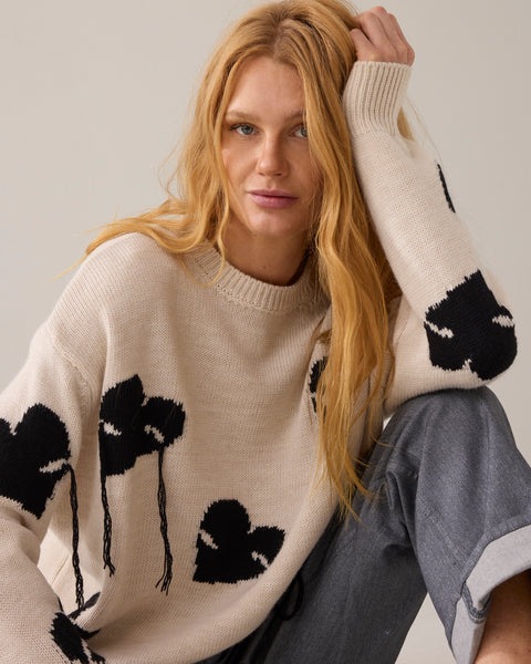 SUMMUM Instarsia Knitwear, Ivory