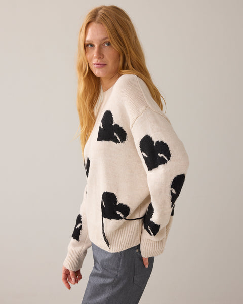 SUMMUM Instarsia Knitwear, Ivory