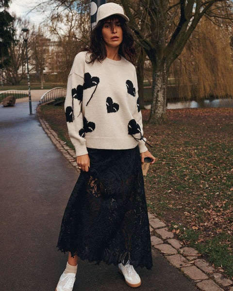 SUMMUM Instarsia Knitwear, Ivory