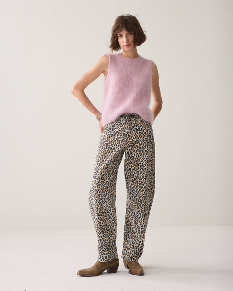 SUMMUM Mohair Sleeveless Knit, Faded Pink