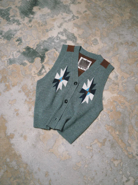 Heyanno Victory Knit Waistcoat, Grey Melange