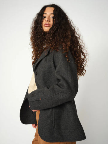 Heyanno Amuse Wool Jacket, Grey Melange