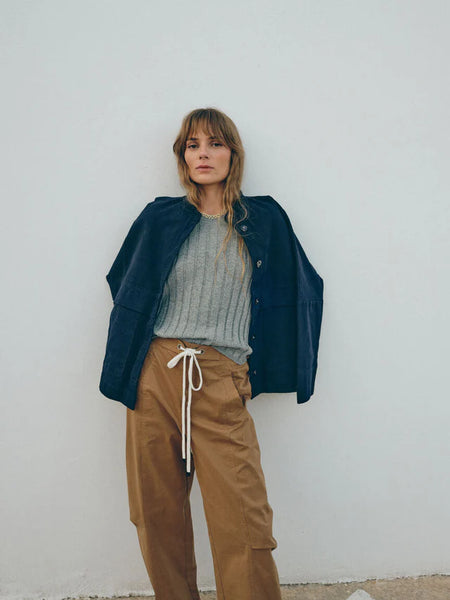 Heyanno Sail Canvas Jacket, Blueberry - Flax In Bloom