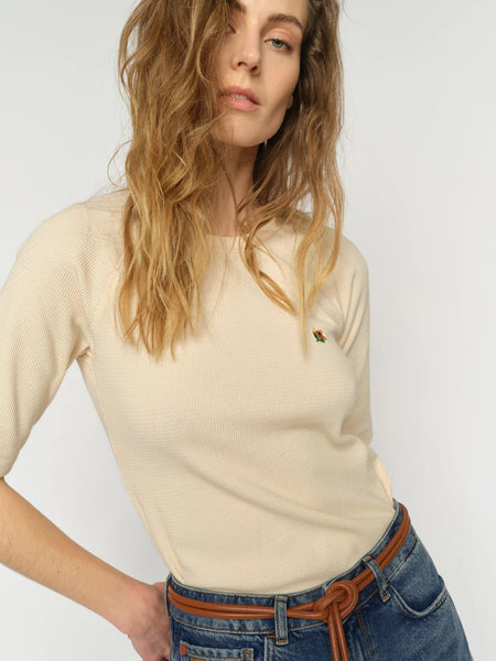 Heyanno Magnetic Solid T-Shirt, Ecru - Flax In Bloom