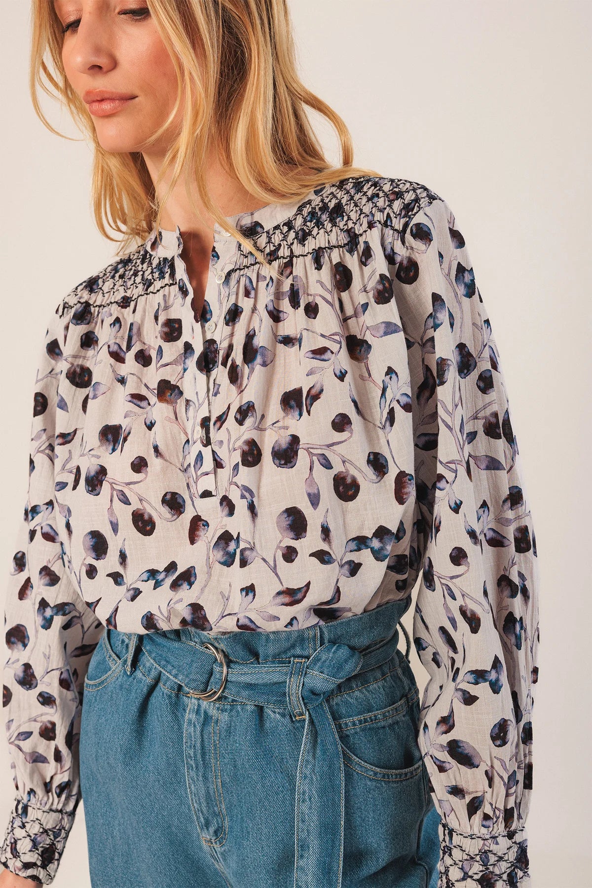 Indi and Cold Blouse, Night Print