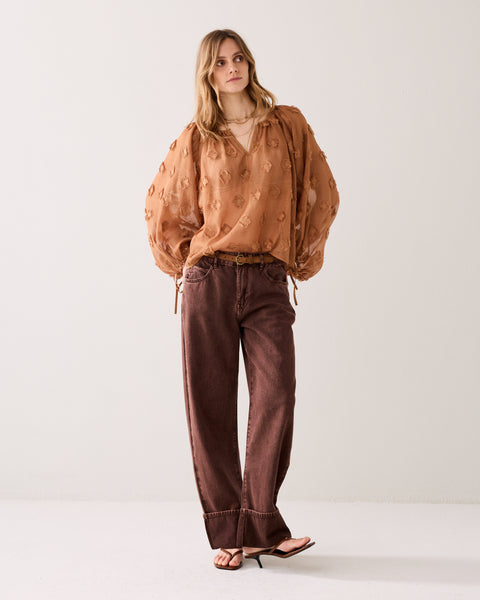 SUMMUM Suede Belt, Cinnamon