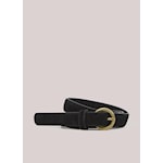 SUMMUM Suede Belt, Black