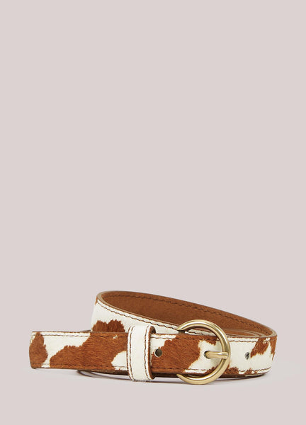 SUMMUM  Leather Belt, Cow Print