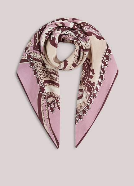 SUMMUM Scarf, Pink/Burgundy