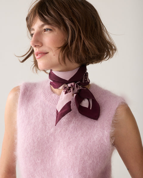 SUMMUM Scarf, Pink/Burgundy