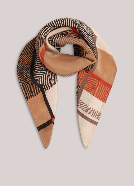 SUMMUM Satin Scarf, Check