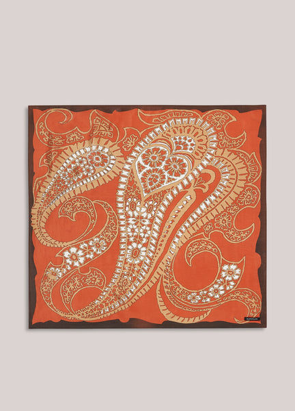 SUMMUM Satin Scarf, Paisley Print