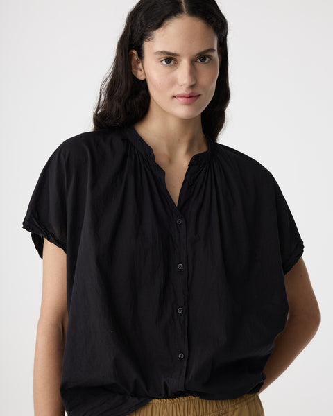Knit-Ted Lotus Blouse, Black - Flax In Bloom