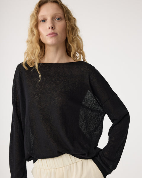Knit-Ted Gill Linen Blend Knit, Black