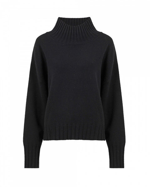 Knit-Ted Nila Merino Wool Knit, Black