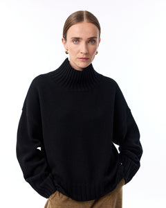 Knit-Ted Nila Merino Wool Knit, Black