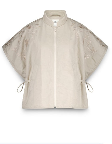 SUMMUM Padded Embroidered Gilet, Ivory