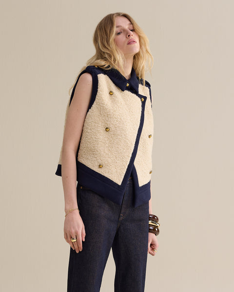 SUMMUM Boucle Gilet, Midnight Blue