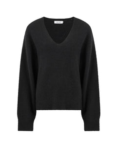 Knit-Ted Lucia V-neck Knit, Black