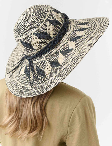 Loevenich Large Bell Hat with Geometric Pattern