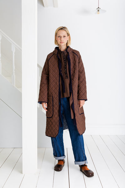 Bonte Aveline Coat, Midnight and Tan