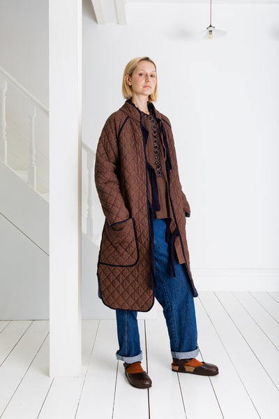 Bonte Aveline Coat, Midnight and Tan