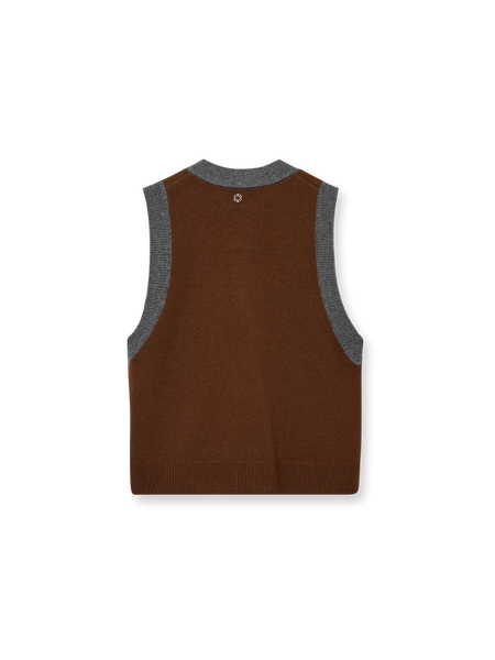 Heyanno Victory Knit Waistcoat, Grey Melange