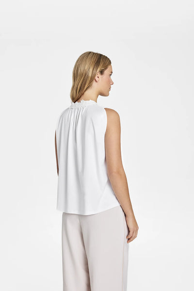 Gustav Aisa Jersey Sleeveless Top, White