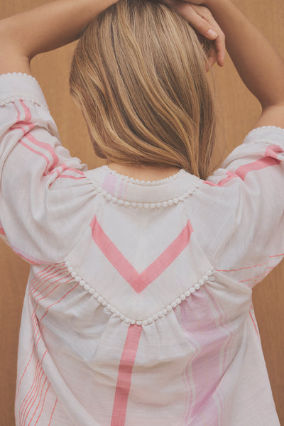 Gustav Annsofie Blouse, Powder Pink Stripe