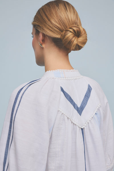 Gustav Annsofie Blouse, Powder Blue Stripe