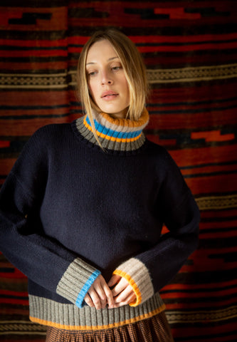 Bonté Bailey RWS Knit, Navy Stripe