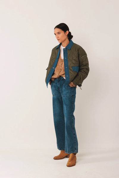 Indi and Cold Quilted Jacket, Khaki