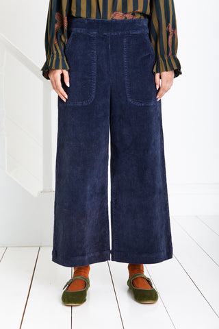 Bonté Bijou Cropped Corduroy Trousers, Midnight