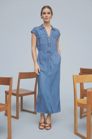 Gustav Britney Sleeveless Dress, Denim Blue – Flax In Bloom Gustav Britney Sleeveless Dress, Denim Blue – Flax In Bloom