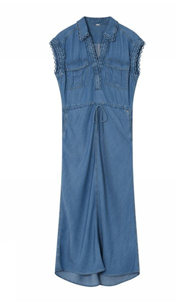Gustav Britney Sleeveless Dress, Denim Blue