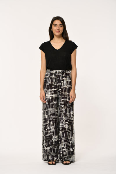 La Fee Maraboutee Franza Trouser, Black and Cream
