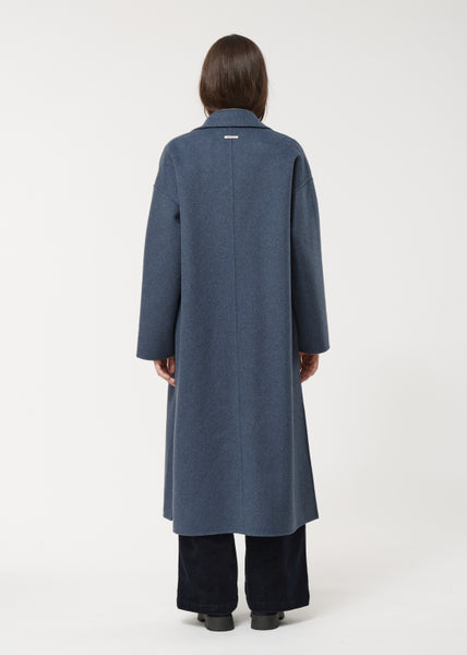 Humility Utellio Wool Coat, Storm Blue