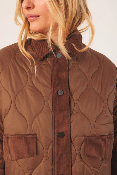 Indi and Cold Quilted Jacket, Cinnamon