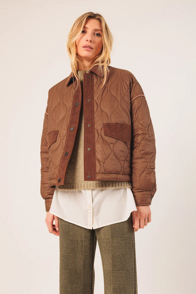 Indi and Cold Quilted Jacket, Cinnamon