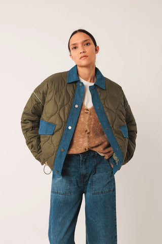 Indi and Cold Quilted Jacket, Khaki