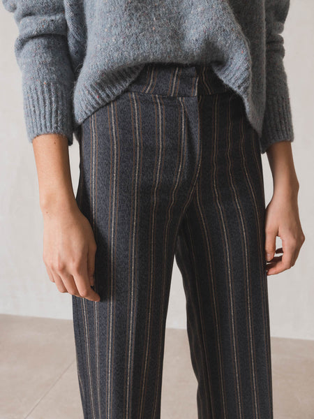 Indi and Cold Stripe Trouser, Denim