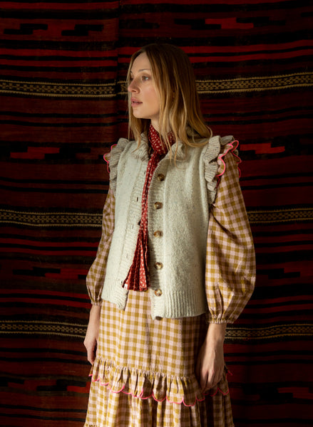 Bonté Delia Gilet Knitwear, Oyster