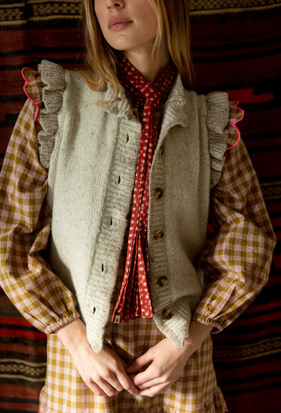 Bonté Delia Gilet Knitwear, Oyster