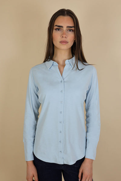NO2MORO Daisy Jersey Shirt, Blue - Flax In Bloom