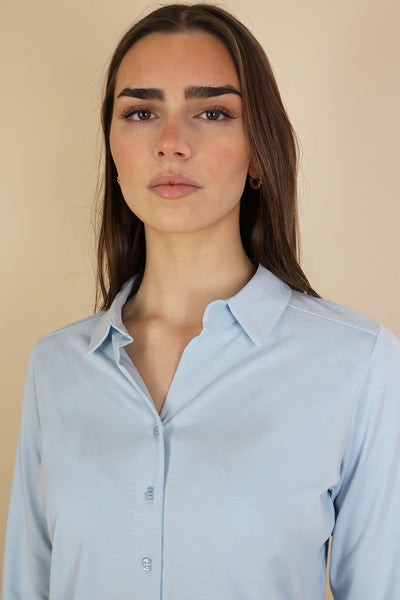 NO2MORO Daisy Jersey Shirt, Blue - Flax In Bloom