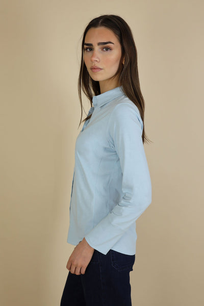 NO2MORO Daisy Jersey Shirt, Blue - Flax In Bloom