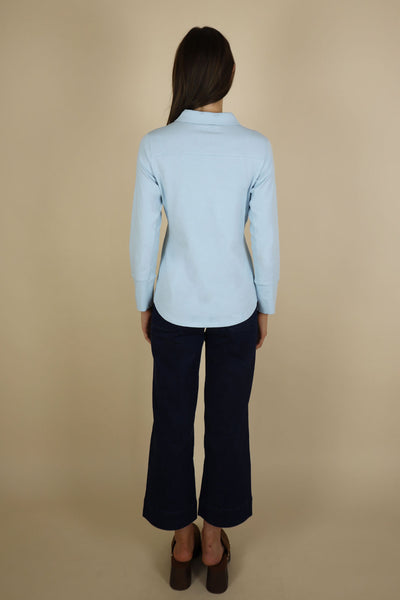 NO2MORO Daisy Jersey Shirt, Blue - Flax In Bloom